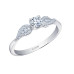 Canadian Diamond Ring with Diamond Studded Curved Shoulders- 0.33ct TDW