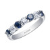 Sapphire and Canadian Diamond Band- 0.42ct TDW