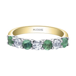 Emerald and Canadian Diamond Band- 0.42ct TDW