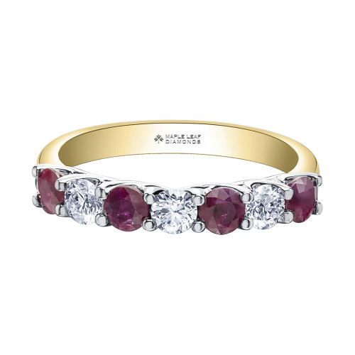 Ruby and Canadian Diamond Band- 0.42ct TDW