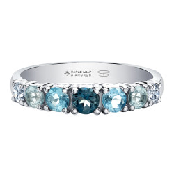 Blue Icicle Band- Canadian Diamonds and Blue Topaz