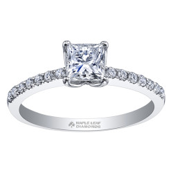 Canadian Princess Cut Diamond Ring- .88ct