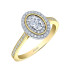 Oval Canadian Diamond Double Halo Ring- 0.62ct TDW