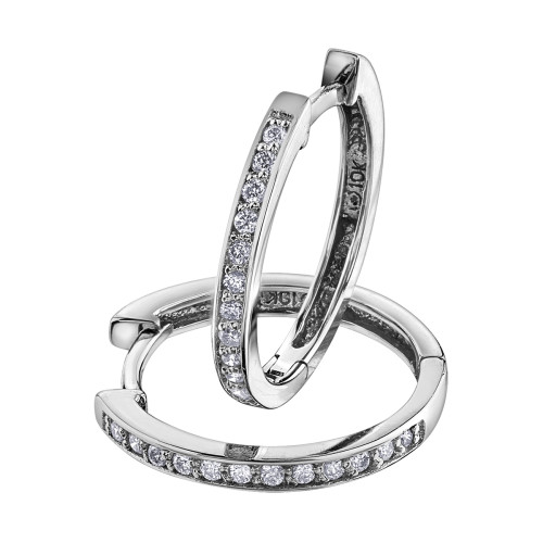 Diamond Hoop Earrings- 0.15ct TDW White Gold