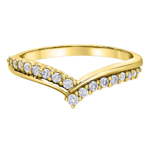 Chevron Shaped Offset Diamond Band- 0.21ct TDW
