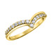 Chevron Shaped Offset Diamond Band- 0.21ct TDW