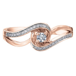 Rose Gold Diamond Ring- 0.17ct TDW
