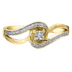 Yellow Gold Diamond Ring- 0.17ct