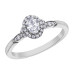 Oval Halo Diamond Ring- 0.44ct TDW