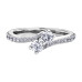 Two-Stone Diamond Ring with Diamond Shoulders- .33ct TDW Two-Stone Diamond Ring with Diamond Shoulders- .33ct TDW