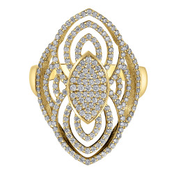 Art Deco Yellow Gold Diamond Ring- .70ct TDW