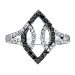 Black & White Diamond Ring- .37ct TDW