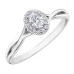 Oval Diamond with Halo Ring- 0.25ct
