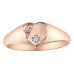 Rose Gold Heart Diamond Ring- 0.01ct TDW