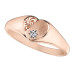 Rose Gold Heart Diamond Ring- 0.01ct TDW