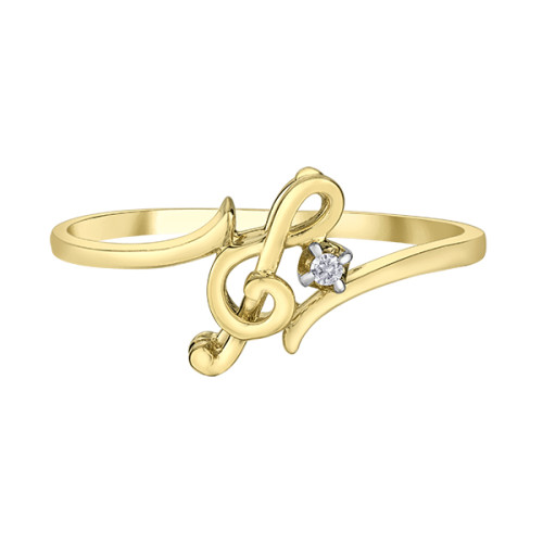 Trebel Clef Diamond Ring- 0.01ct TDW