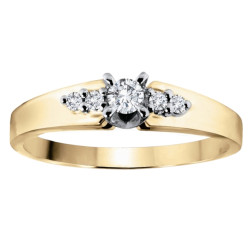 Yellow Gold Diamond Ring- 0.13ct