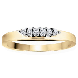 Yellow Gold Matching Diamond Band- .09ct