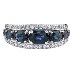 Sapphire and Diamond Ring- 0.35ct TDW
