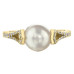 Pearl and Diamond Ring- 0.22ct TDW