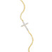 Cross Bolo Bracelet in 18k Yellow Gold Plated Sterling Silver