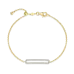 Pave Paperclip Bolo Bracelet in 18K Yellow Gold-Plated Sterling Silver
