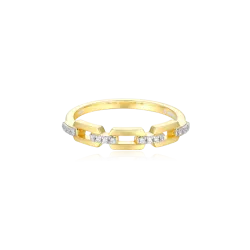 Mini-Link Stackable Ring in 14K Yellow Gold-Plated Sterling Silver