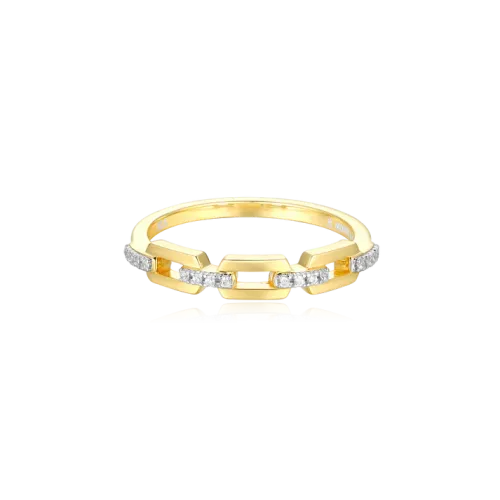 Mini-Link Stackable Ring in 14K Yellow Gold-Plated Sterling Silver