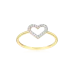 Open Heart Statement Ring in 18k Yellow Gold Plated Sterling Silver