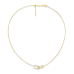 Twin Paperclip Pendant Lab-Created Diamond Bolo Necklace in 18K Yellow Gold-Plated Sterling Silver
