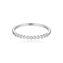 Stackable Ring in Rhodium Plated Sterling Silver