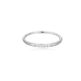 Diamond Line Stackable Ring in Rhodium Plated Sterling Silver