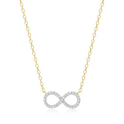 Infinity Statement Necklace in 18k Yellow Gold Plated Sterling Silver