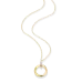 Knife Edge Circle Link Lab-Created Diamond Pendant Necklace in 18K Gold & Rhodium-Plated Sterling Silver