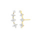 Climber Stud Earrings in 18k Yellow Gold Plated Sterling Silver