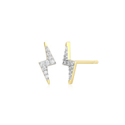 Lightning Stud Earrings in 18k Yellow Gold Plated Sterling Silver