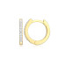 Single Row Hoop Earrings in 18k Yellow Gold Plated Sterling Silver