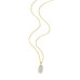 Hex Tag Pendant Necklace in 18k Yellow Gold Plated Sterling Silver