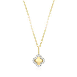 Clover Pendant Necklace in 18k Yellow Gold Plated Sterling Silver