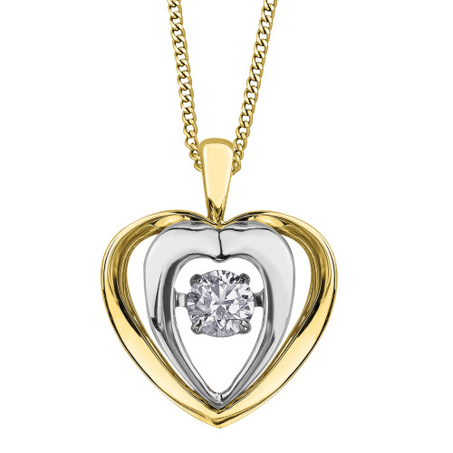 Diamond Pulse Heart Shaped Necklace- 0.15ct