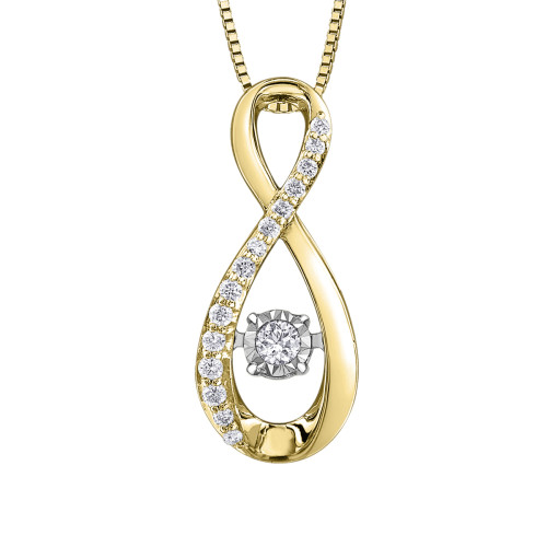 Diamond Pulse Infinity Necklace- 0.10ct TDW Diamond Pulse Infinity Necklace- 0.10ct TDW