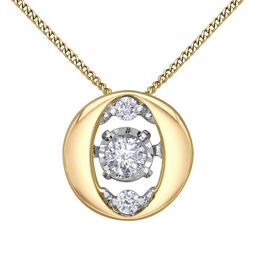 Round Diamond Pulse Necklace- 0.10ct TDW