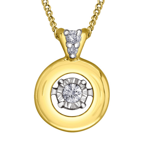 Round Diamond Pulse Necklace- 0.05ct TDW