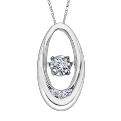 Diamond Pulse Necklace- 0.03ct TDW