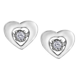 Heart Diamond Pulse Earrings- 0.04ct TDW