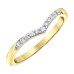 Chevron Shaped Yellow Gold Diamond Band- 0.12ct TDW