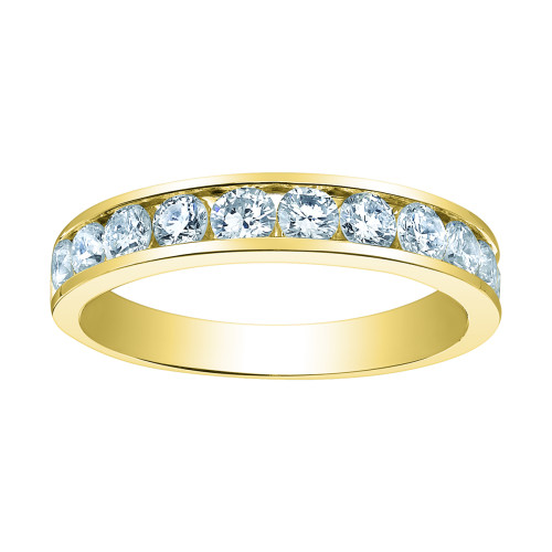 Channel Set Yellow Gold Diamond band- 0.33ct TDW