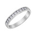 Channel Set White Gold Diamond Band- 0.33ct TDW