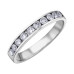 Channel Set White Gold Diamond Band- 0.50ct TDW