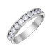 Channel Set White Gold Diamond Band- 0.75ct TDW